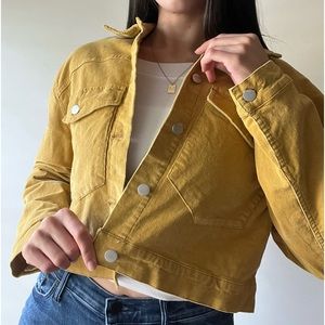 Yellow corduroy jacket from Nasty Gal